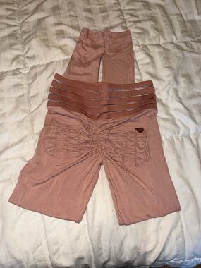 Cute Booty Lounge Mauve/Rose Leggings with Scrunch Back